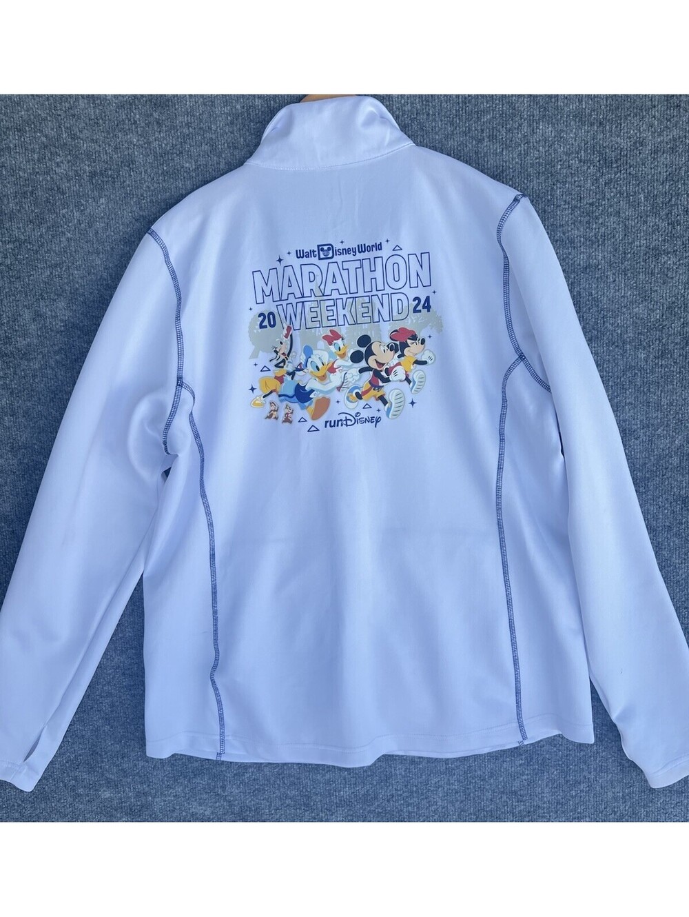 Disney runDisney WDW Marathon Weekend 2024 Women’s Full Zip Jacket Pockets XXL